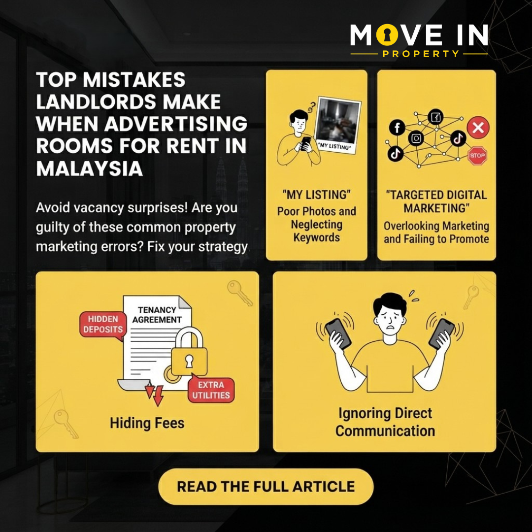 Top Mistakes Landlords Make When Advertising Rooms for Rent in Malaysia